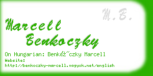 marcell benkoczky business card